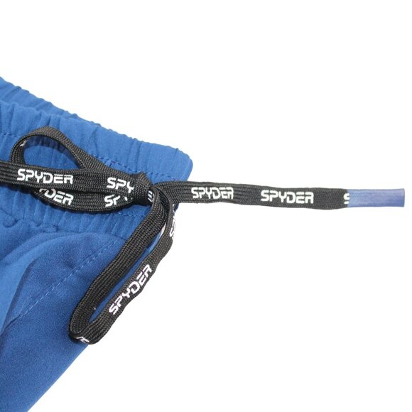 Spyder Mens Active Shorts Sz Large Blue Drawstring Pockets Polyester Stretch - Picture 10 of 12